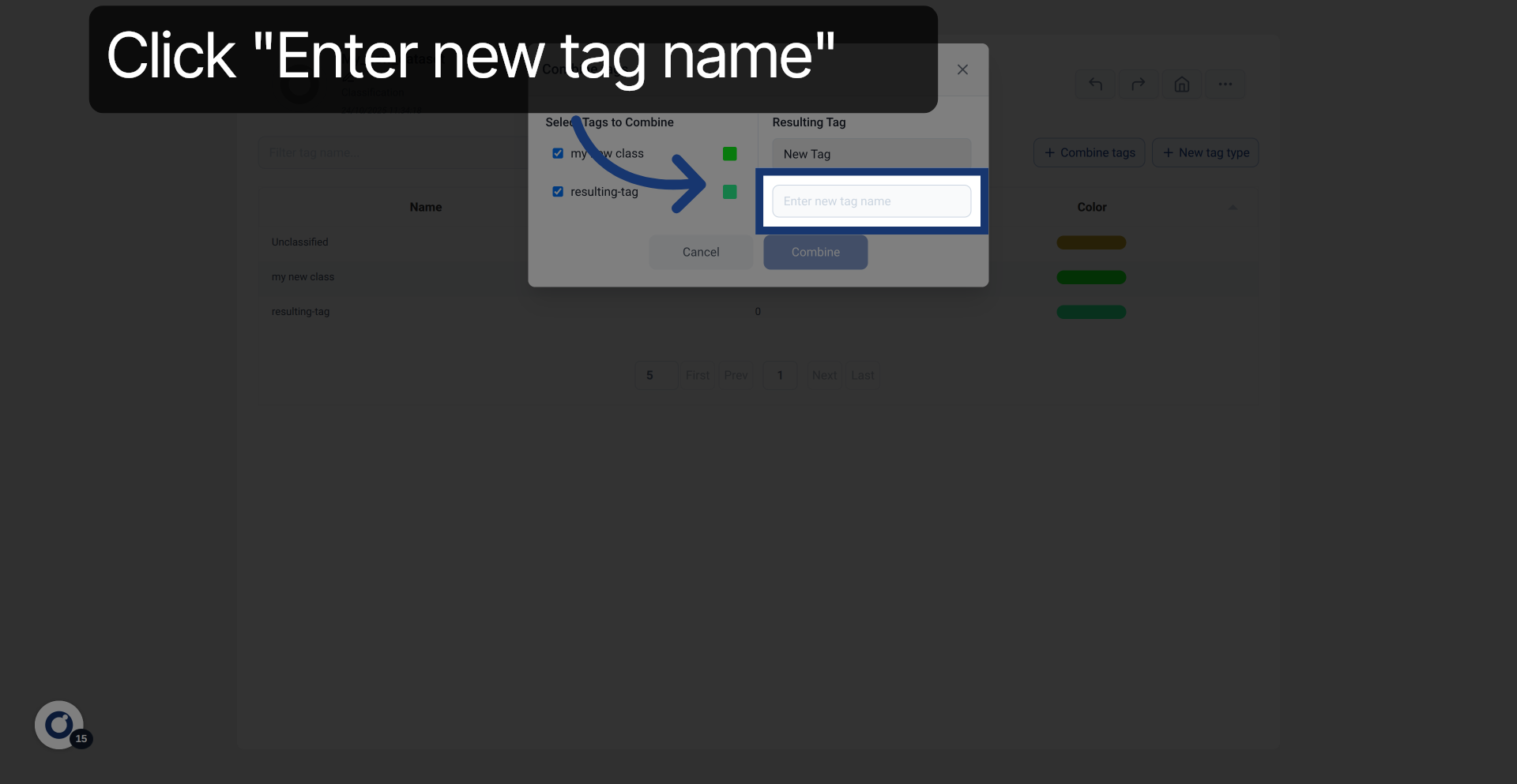 Enter New Tag Name