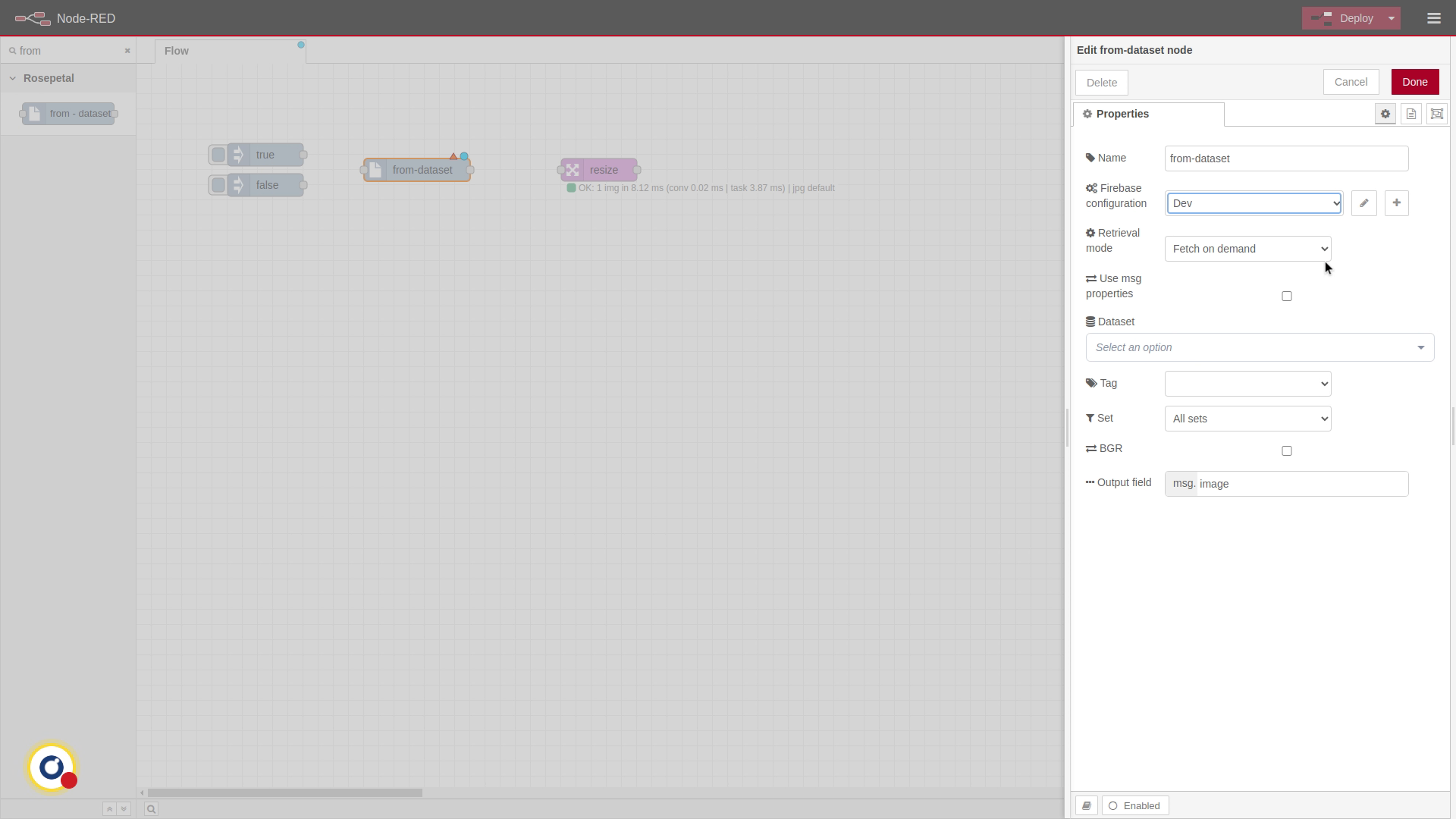 Select a firebase config