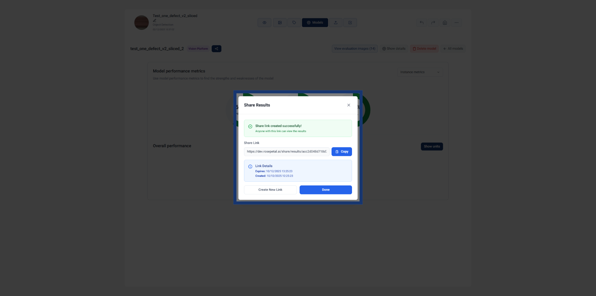 Confirm Link Creation