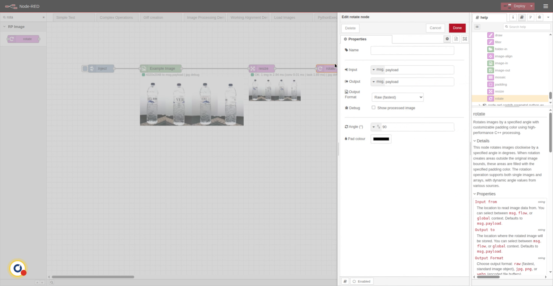 Set Rotation Properties