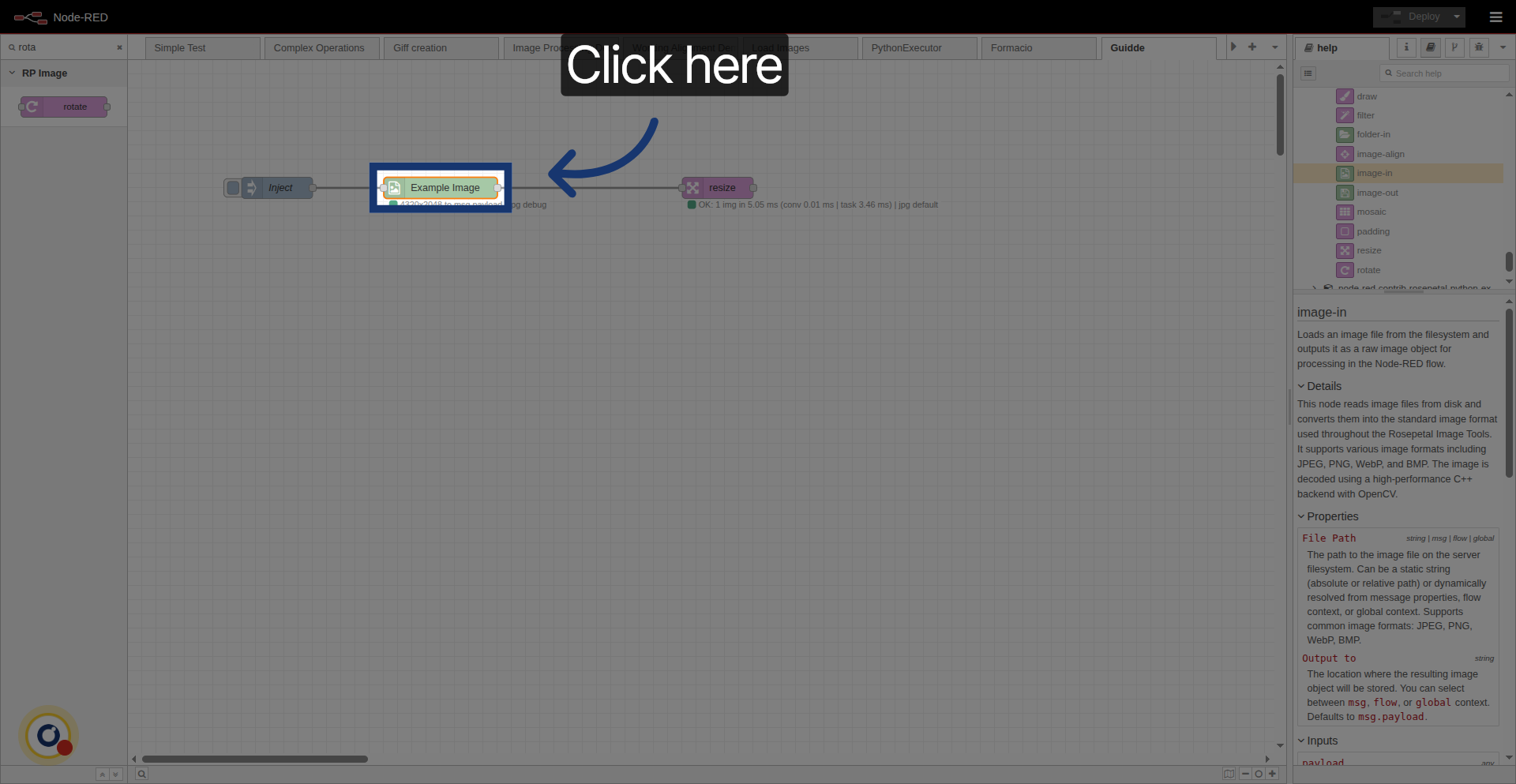 Initiate Image Node Selection