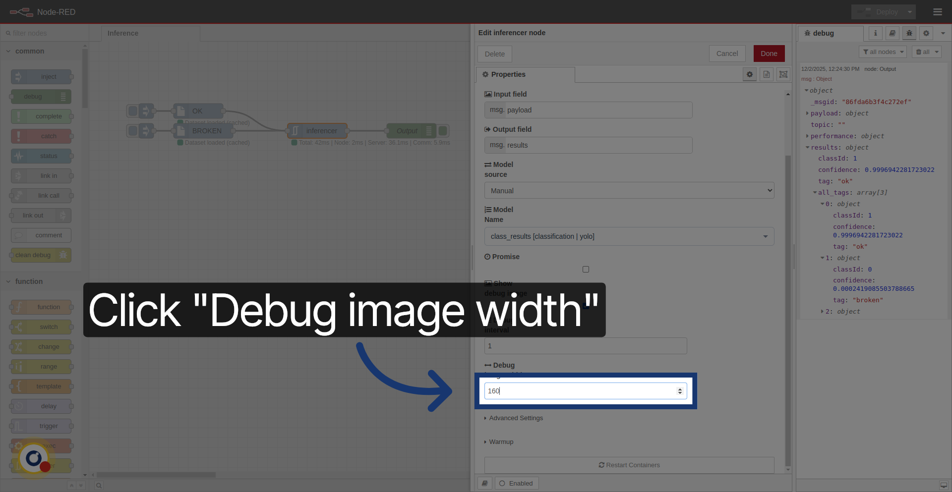 Navigate to Debug Settings