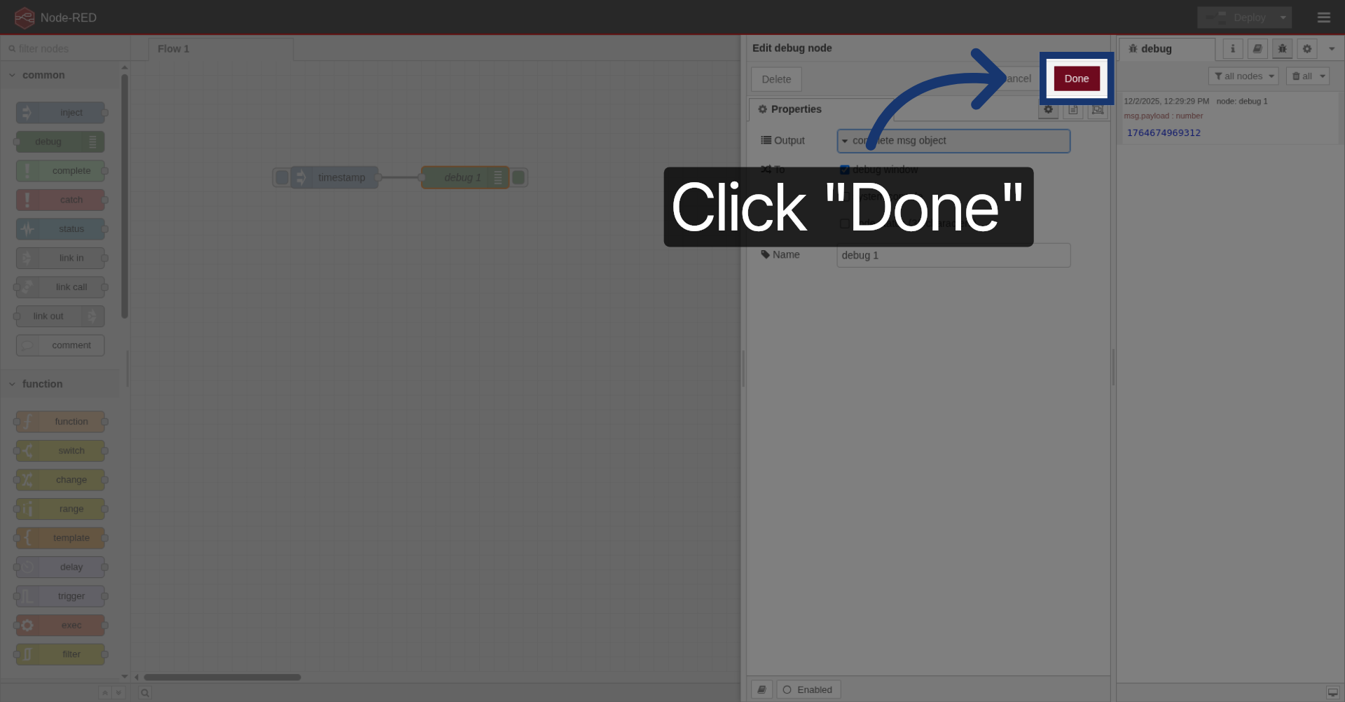 Confirm Message Selection