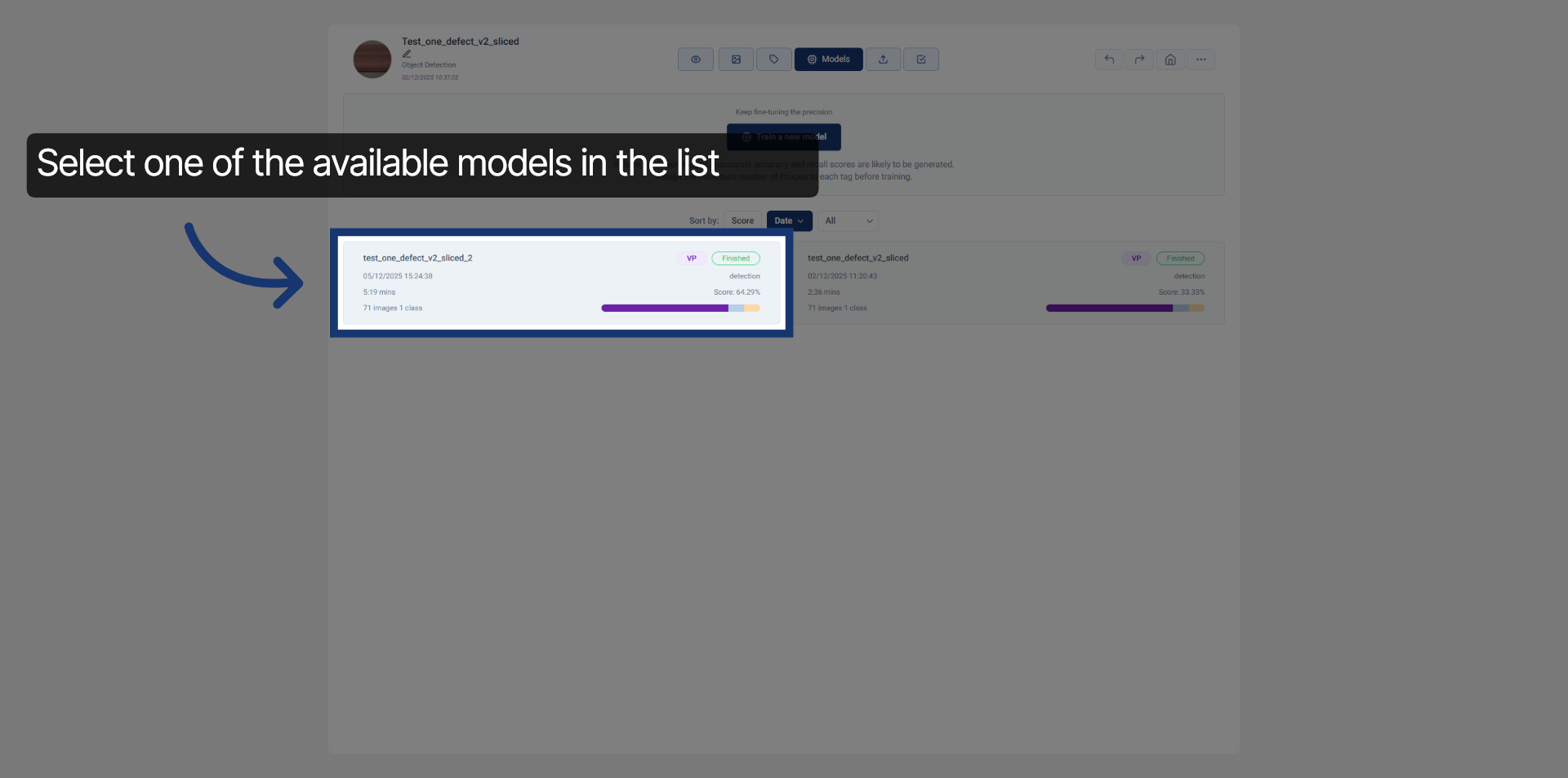 Choose Specific Model