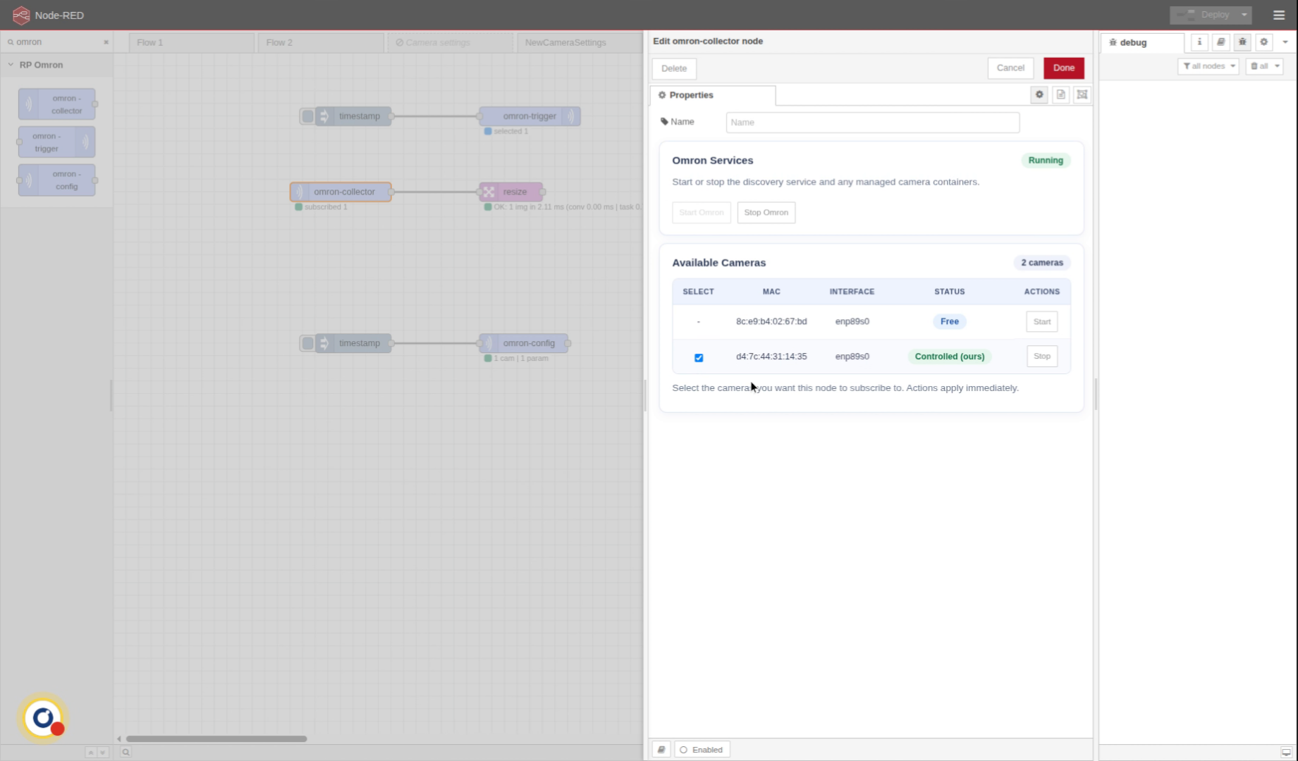 Match Trigger And Collector Cameras