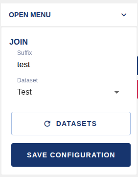 Dataset Save Menu